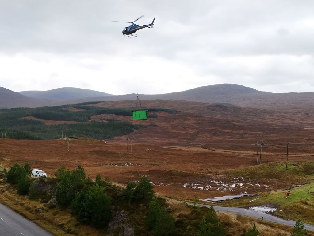 LITE guard UK Trench Box airlifted by Helicopter